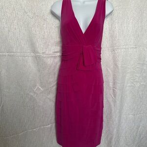 Jones Wear Dress, sleeveless fuchsia colored dress, size 14